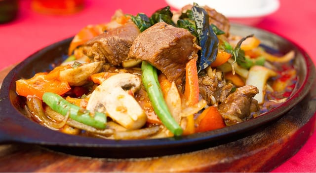 Thai Basil with Lamb.