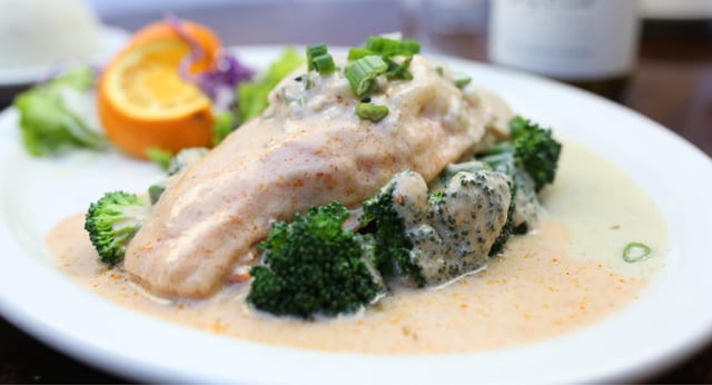 Sesame Stuffed Salmon.