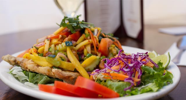 Mango Trout Salad.