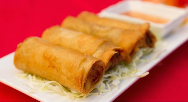 Crispy Vegetarian Spring Roll.