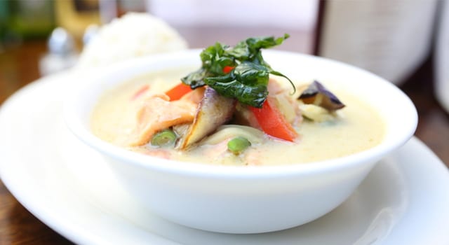 Green Curry Salmon.