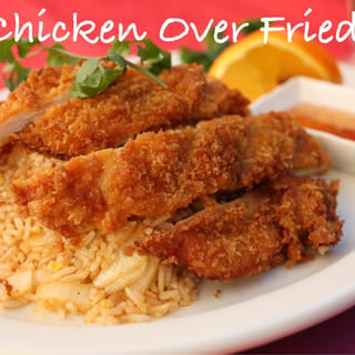Fried Chicken over Fried Rice